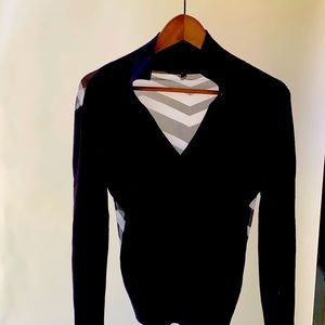 Black vintage shirt with sheer sexy zebra back